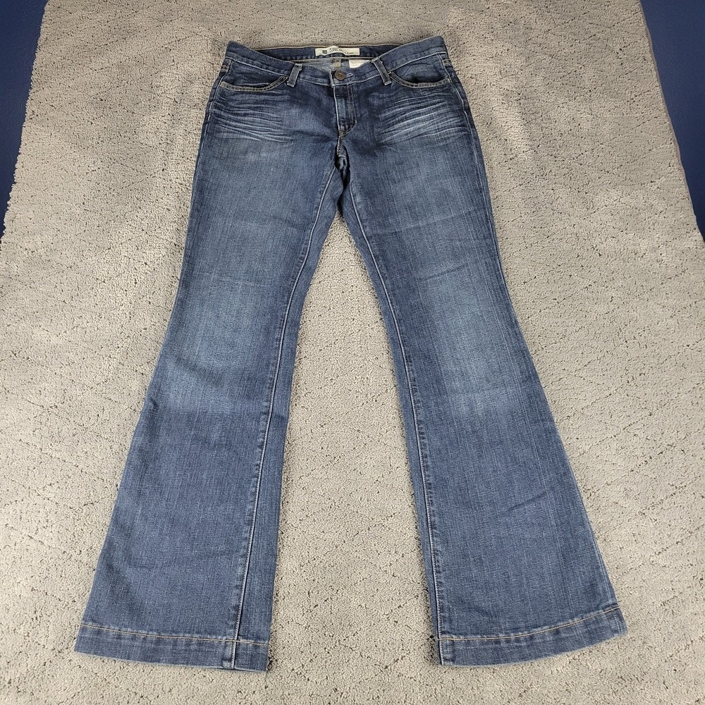 Gap Jeans Womens 8 Blue Long And Lean Flare Stretch Whisker Boho Hippie Denim
